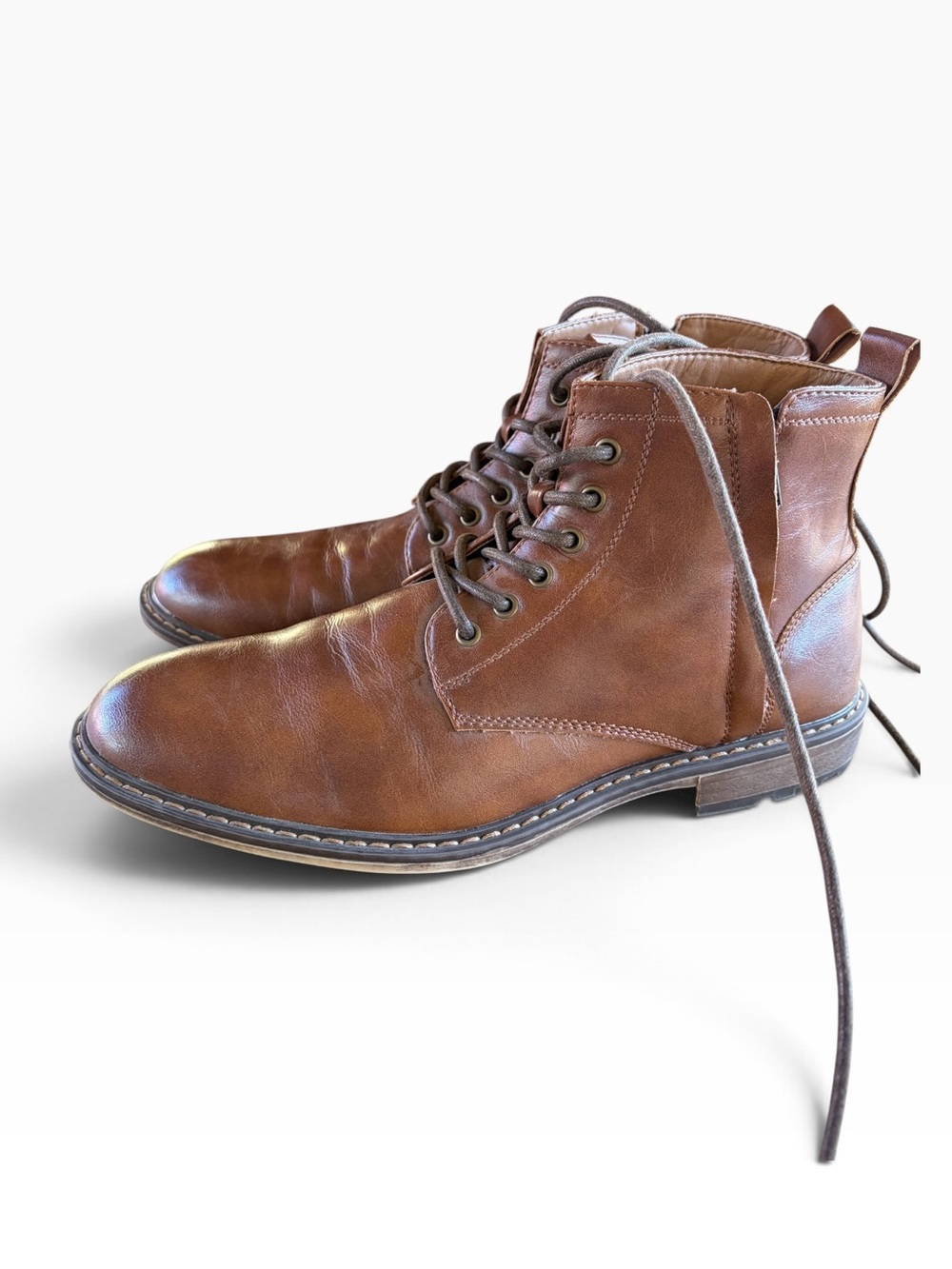 SOHO Cobbler Men's Brown Chukka Lace-Up Casual Dress Boots